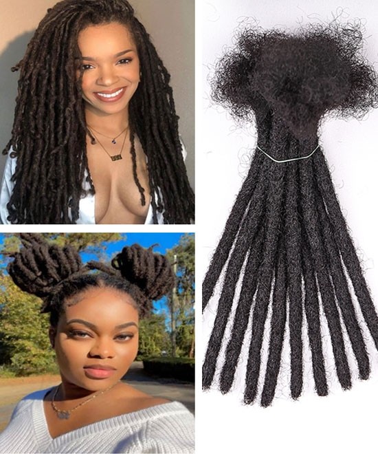 Natural Faux Locs Dread Locks Afro Kinky Curly Human Hair Bulk Brazilian  Dreadlocks Crochet Braids Hair Extensions - China Braiding Bulk Hair and  Remy Brazilian Human Hair price