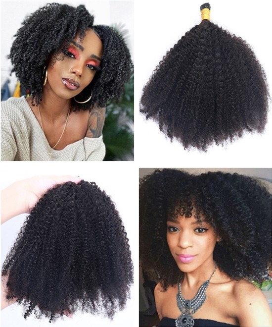Afro kinky curly i tip hair extensions 100 pics/set with cheap prices