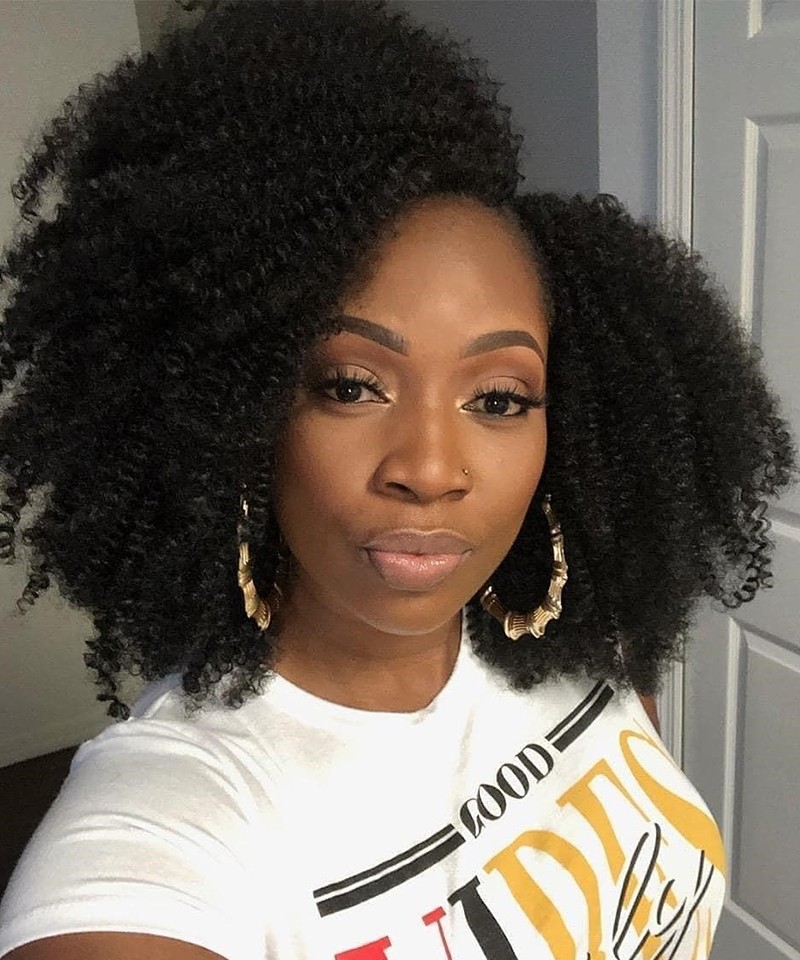 Afro kinky curly human hair full lace wig Sale