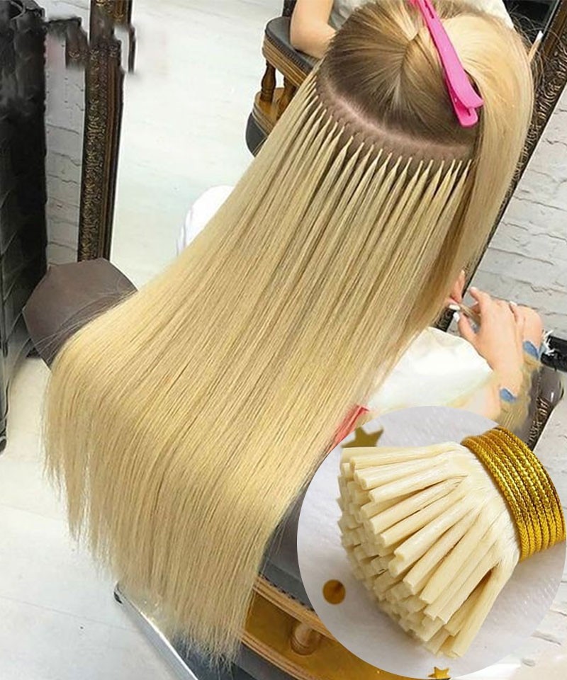 613 blonde color straight i tip human hair extension natural hair sale