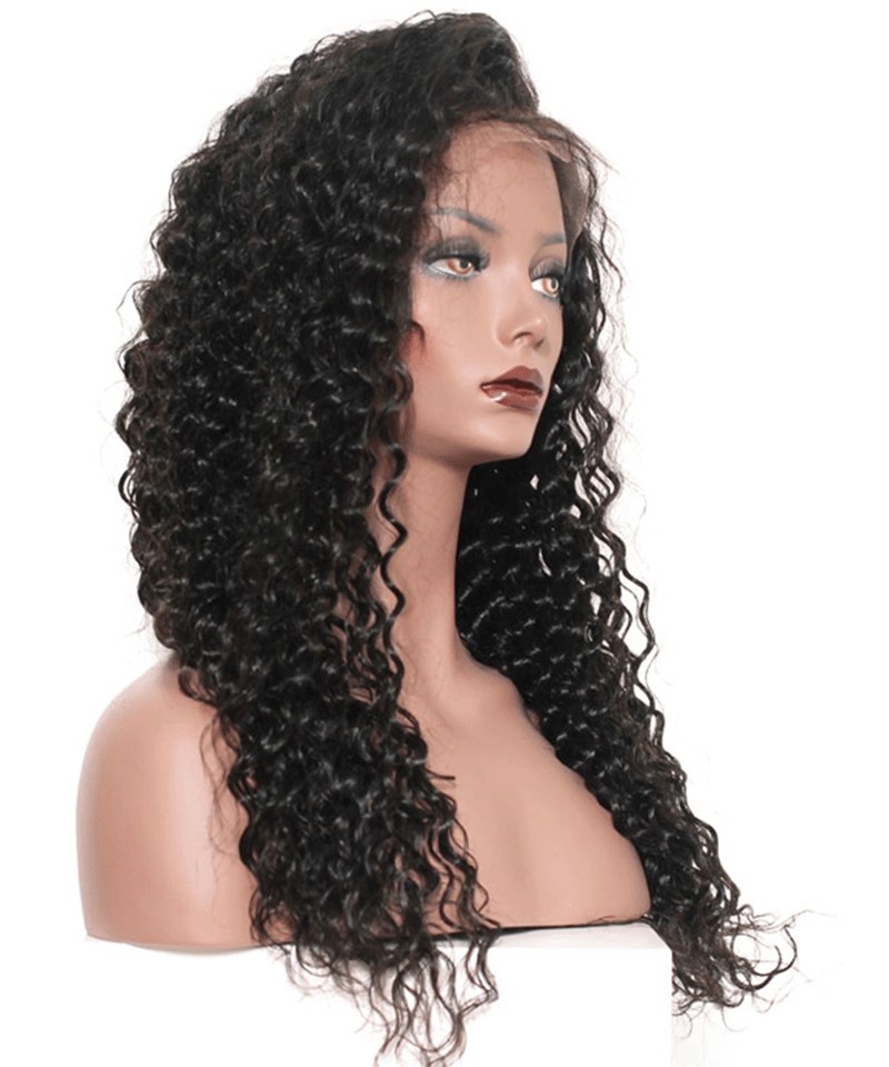 Dolago Natural Black Deep Wave 360 Lace Front Human Hair Wig Pre Plucked For Black Women 150 Brazilian Transparent 360 Full Lace Wigs With Baby Hair For Sale High Quality 360 Lace