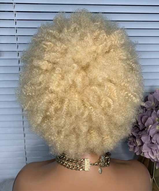 Dolago 613 Bob Afro Kinky Curly 13x6 Lace Front Human Hair Wig For