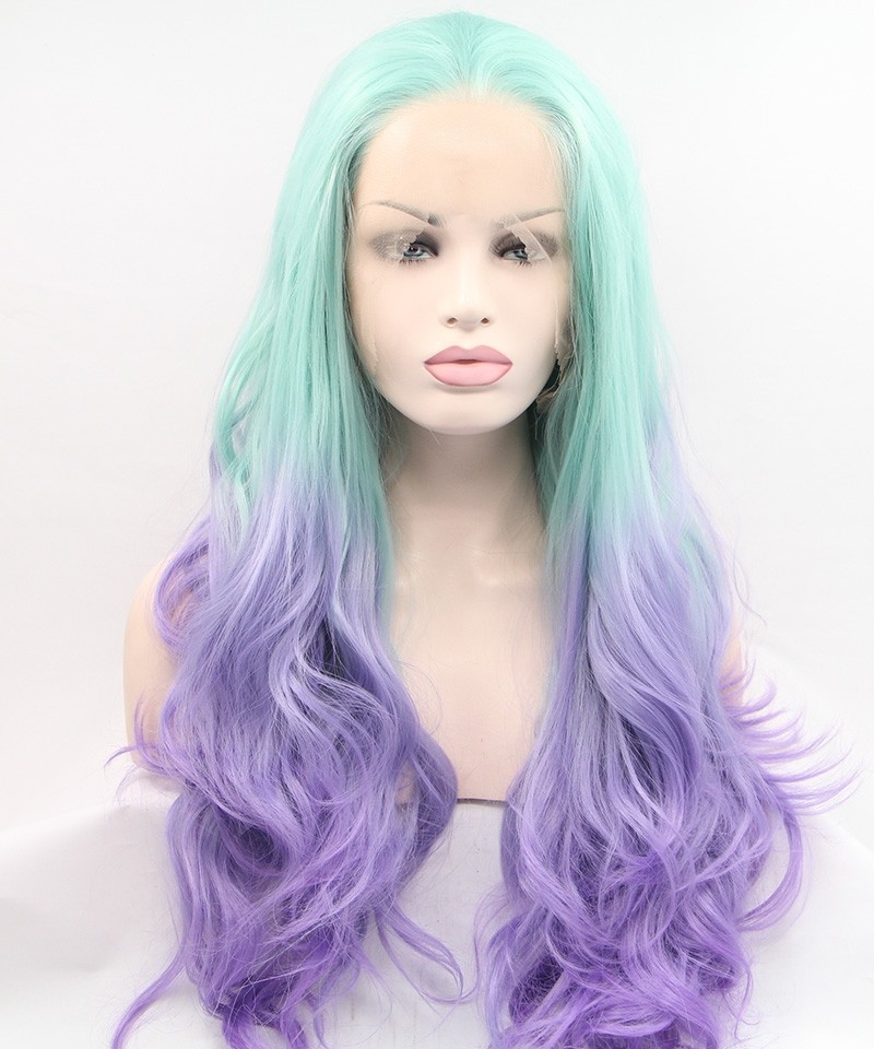 Blue shop ombre wig