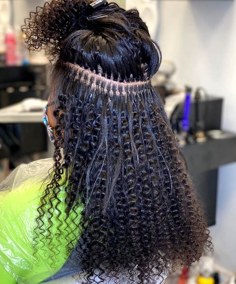 Kinky curly u tip hair extensions online