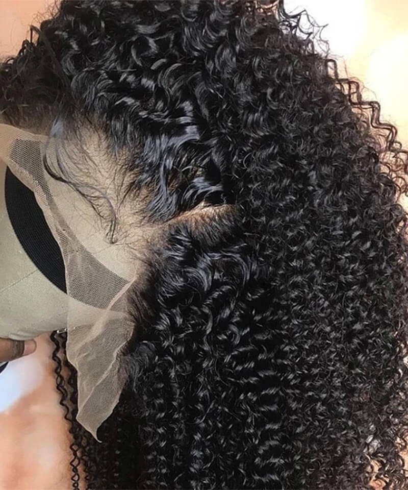 Dolago Undetectable French Lace Wigs Kinky Curly 13x4 Invisible
