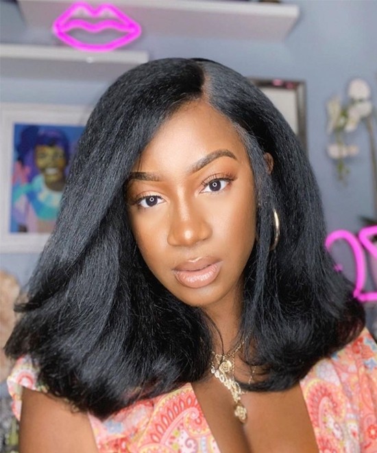 Dolago 250 Light Yaki Straight 13x6 HD Lace Front Human Hair Wigs Pre Plucked For Sale High Quality HD Lace Frontal Wigs With Baby Hair For Black Women Glueless Front Transparent Lace