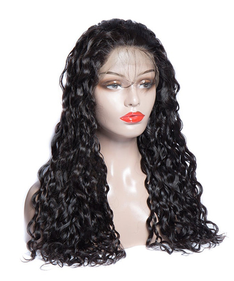 Dolago Water Wave 13x6 Lace Front Wigs For Black Women 150% Density Affordable Brazilian Bleached Knots Wig For Sale 10A Virgin Human Hair Pre Plucked With Baby Hair