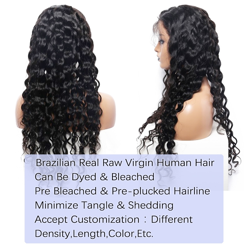 Dolago 250% Water Wave Glueless Lace Front Wigs Human Hair For Black Women Brazilian 13x6 Lace Front Wig Pre Plucked With Natural Baby Hair For Sale Transparent Lace Frontal Wig Lightly Bleached The Knots