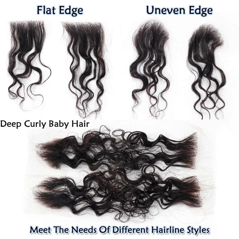 Dolago HD Crystal Lace Baby Hair Stripes 100% Human Hair Baby Hair Curly Edges #613 Blonde Body Wave Swiss Lace Hairline Baby Hair Strips For Women