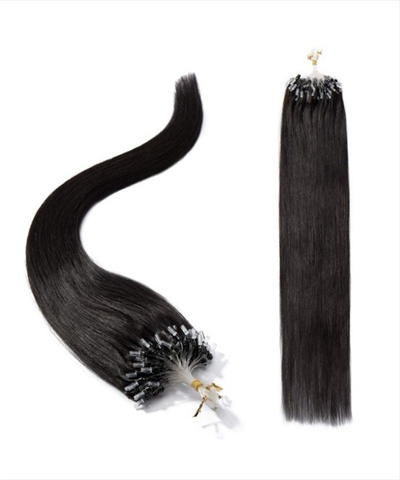 Dolago Brazilian Straight Micro Link Human Hair Extensions To Make Long Hairstyles For Women 8-30 Inches Good Quality Straight On Black Human Braiding Hair At Wholesale Cheap Prices For Sale 