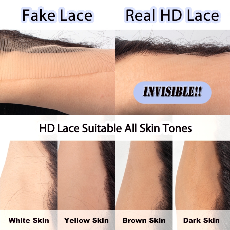 UNdetectable HD Swiss lace wigs with invisible knots for black women