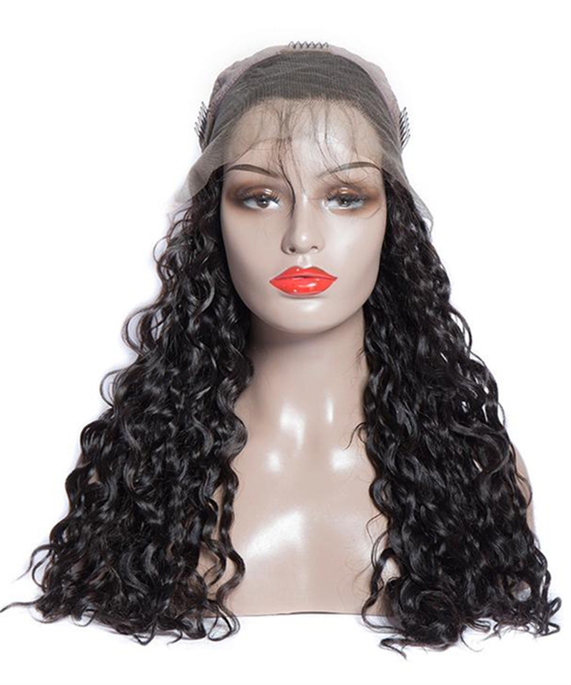 Dolago Water Wave 13x6 Lace Front Wigs For Black Women 150% Density Affordable Brazilian Bleached Knots Wig For Sale 10A Virgin Human Hair Pre Plucked With Baby Hair