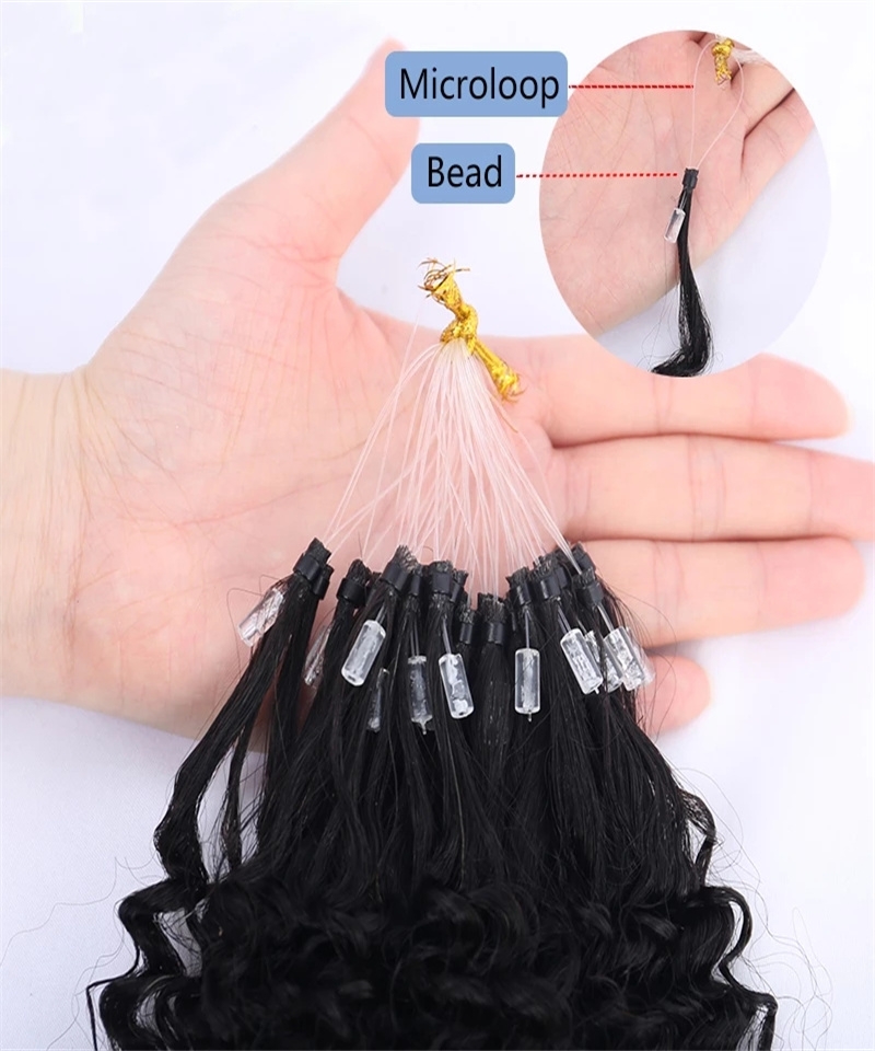 Dolago Brazilian Afro Kinky Curly Micro Link Human Hair Extensions Natural Hair For Micro links Extensions for Black Women Wet and Wavy 8-30 inch Kinky Afro Virgin Hair Online Shop