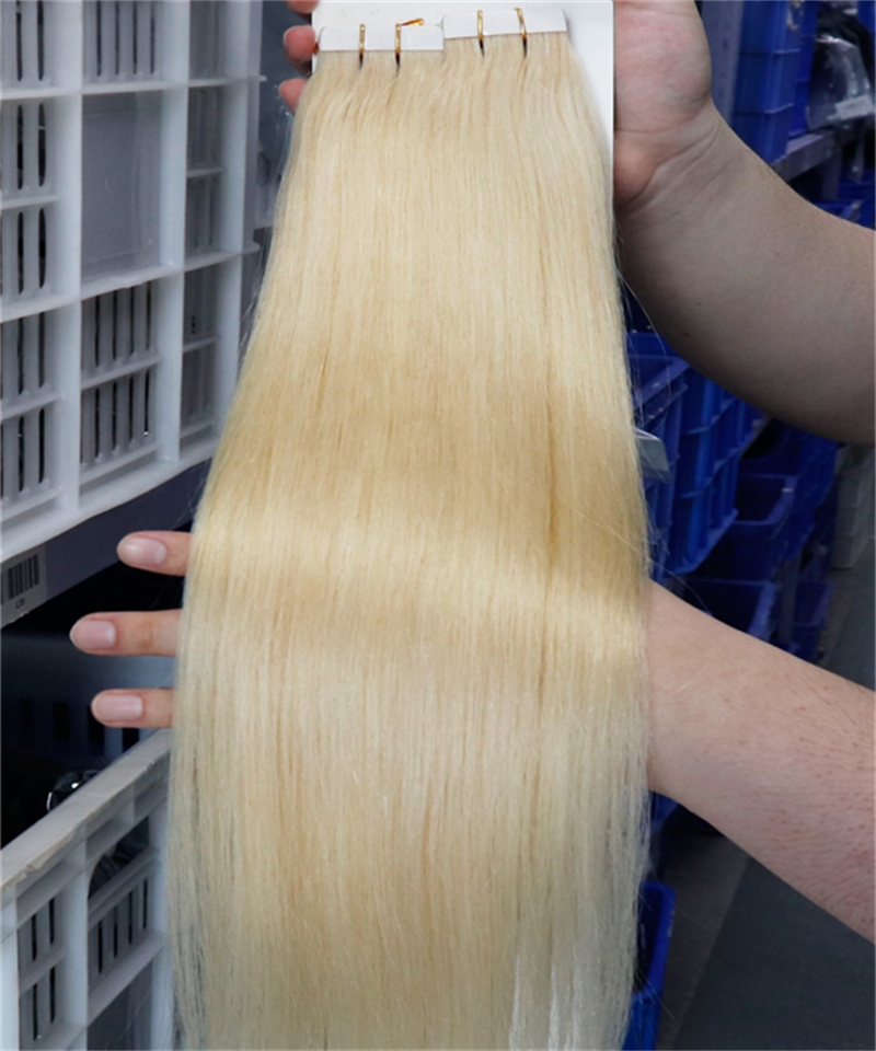 Dolago Best Straight Tape In Human Hair Extensions For Black Women Girls Blonde Brazilian Tape Ins Extensions For Sale 613 Straight Tape-in Virgin Hair Bundles Extension Wholesale Online 