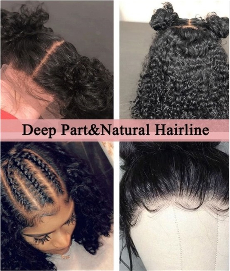 Dolago Best RLC Lace Front Human Hair Wig For Black Women Brazilian 150% Density Deep Curly Virgin 13x6 Frontal Lace Wigs With Baby Hair Pre Plucked With Breathable Cap For Sale Online Shop