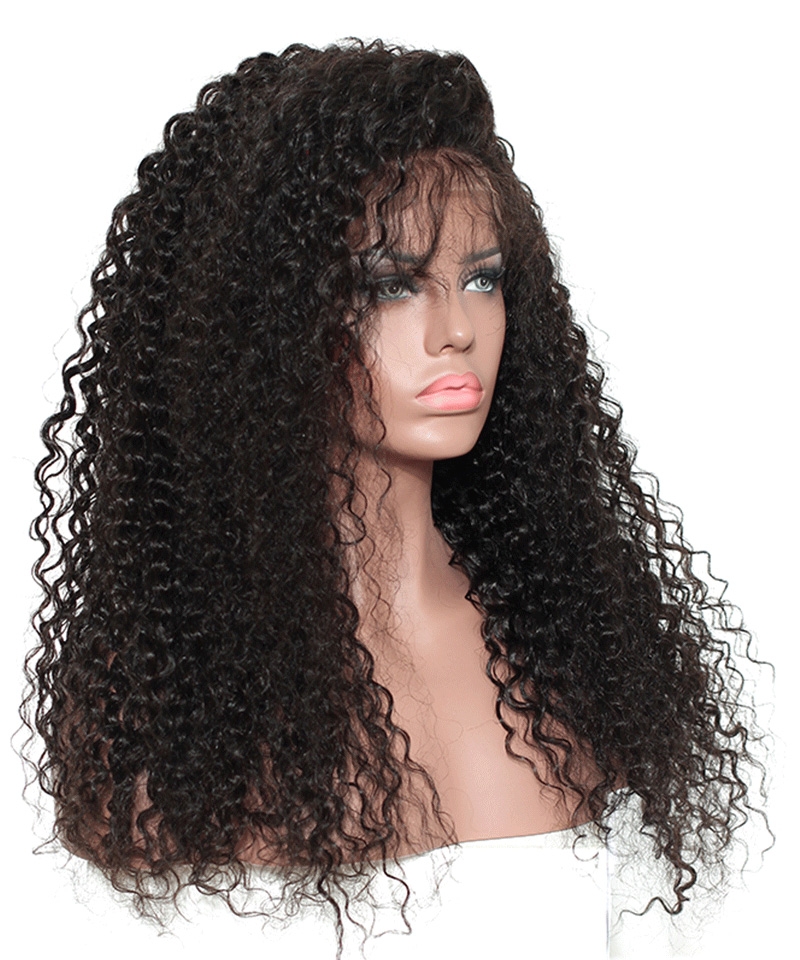 Dolago Hair Wig Deep Curly Lace Front Human Virgin Hair Wigs 250% Density Brazilian Lace Front Wig