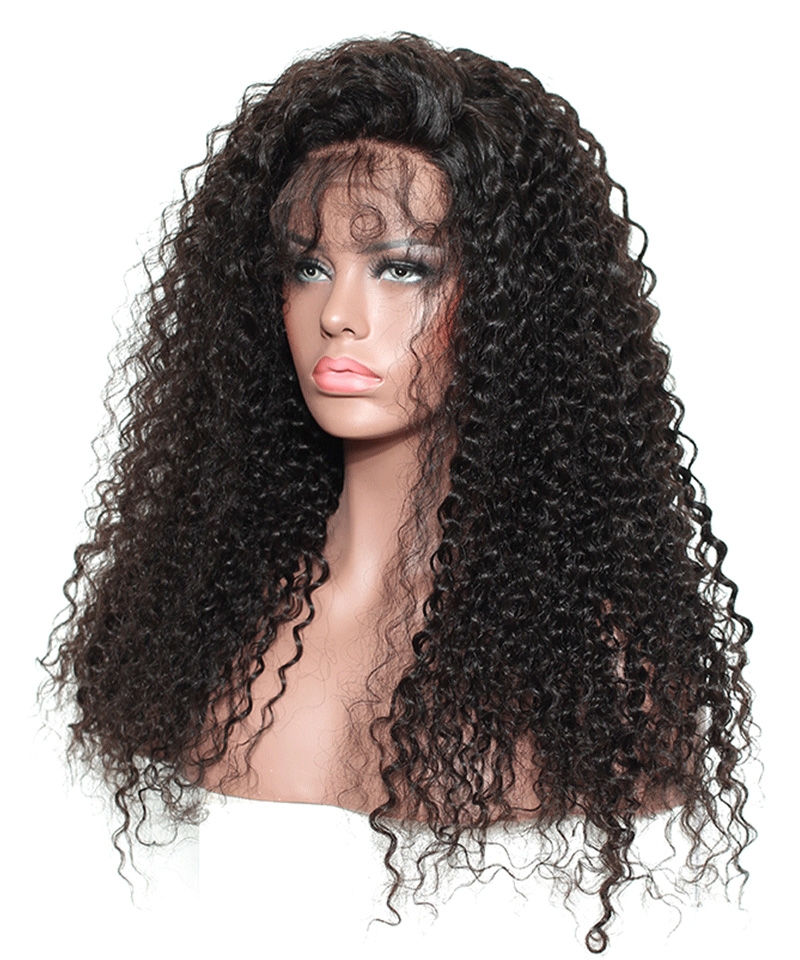 Dolago Hair Wig Deep Curly Lace Front Human Virgin Hair Wigs 250% Density Brazilian Lace Front Wig