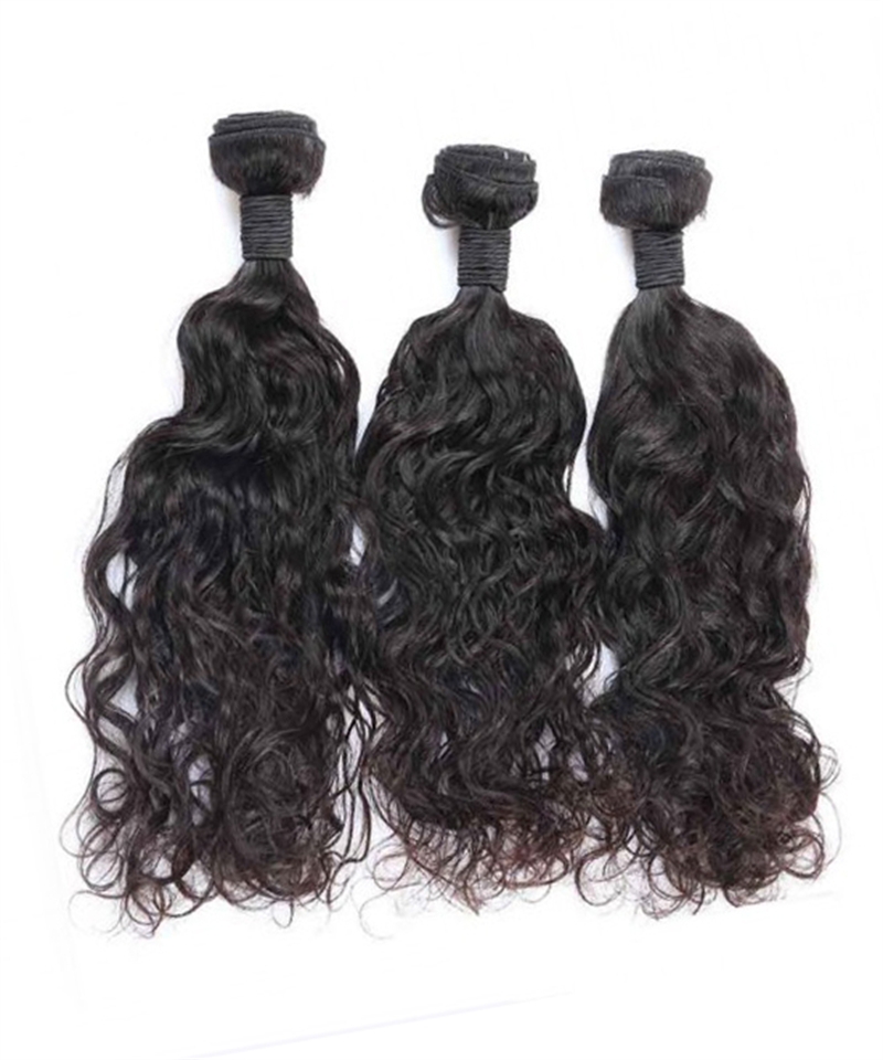 Dolago Water Wave 3 PCS Hair Bundles With 4x4 Lace Frontal Closures For Women High Quality Brazilian Best Bundles With Closure Human Hair Extensions Wholesale Hair Bundles Sale Online Deal 