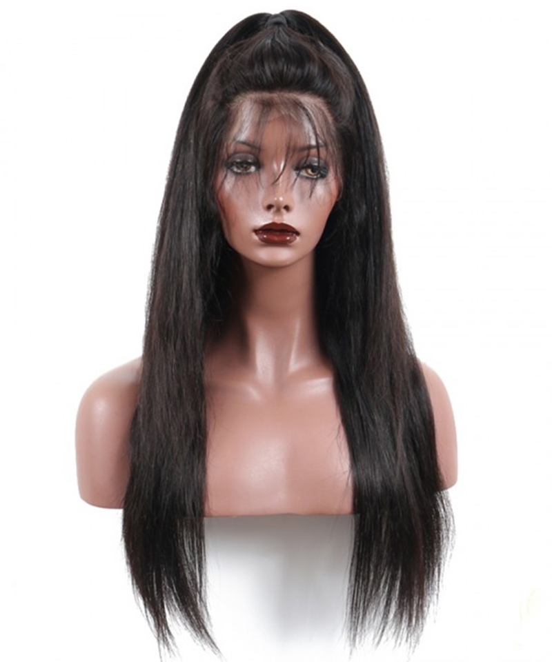 Straight Cheap Human Hair Lace Front Wigs Pre Plucked Natural Brazilian 13x6 Frontal Wigs For Black Women High Quality 150% Density Glueless Human Virgin Hair Wigs With Fake Scalp For Sale Dolago