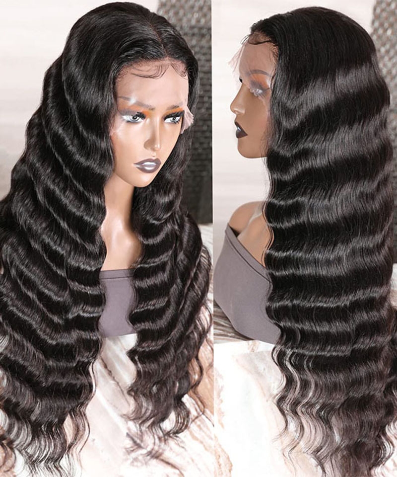 Dolago Loose Deep Wave Lace Front Human Hair Wigs For Black Women 150% Glueless Lace Front Wigs With Baby Hair Natural Braided Lace Front Wigs For Sale Online Shop