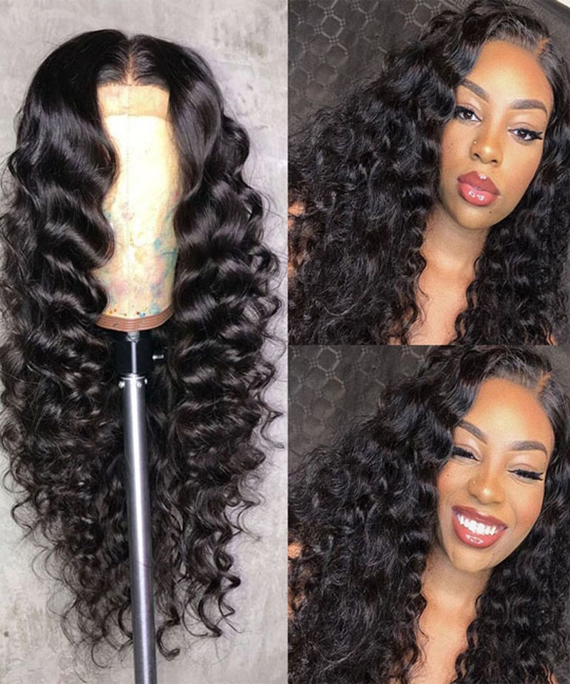 Dolago Loose Deep Wave Lace Front Human Hair Wigs For Black Women 150% Glueless Lace Front Wigs With Baby Hair Natural Braided Lace Front Wigs For Sale Online Shop