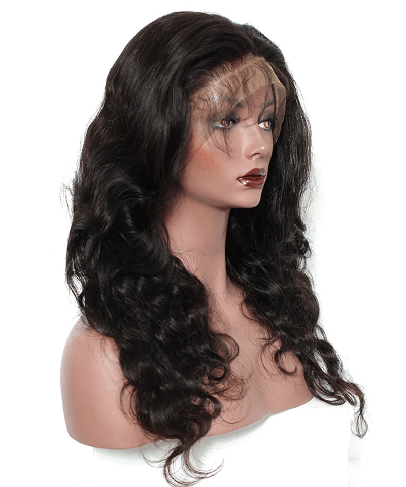 Dolago 360 Brazilian Human Hair Lace Front Wigs Body Wave Pre Plucked For Black Women 180% High Quality 360 Full Lace Wig With Baby Hair For Sale Glueless Wavy 360 Lace Wig Can Be Dyed With Invisible Hairline  