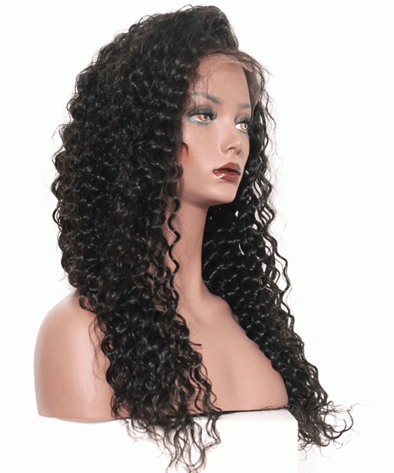 Dolago Cheap Deep Wave Wigs 150% Density 360 Lace Front Human Hair Wig Pre Plucked For Black Women Natural Brazilian 360 Full Lace Wig With Baby Hair For Sale Online Glueless 360 Lace Frontal Wig Free Shipping