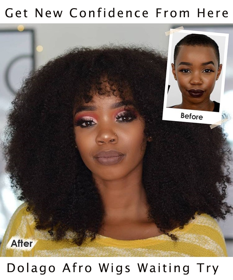 Dolago Mongolian Afro Kinky Curly 130% 360 Lace Frontal Wig With Baby Hair Cheap Brazilian Human Hair 360 Lace Front Wig Pre Plucked For Black Women 4B 4C Curly Transparent 360 Full Lace Wig Pre Bleached Online