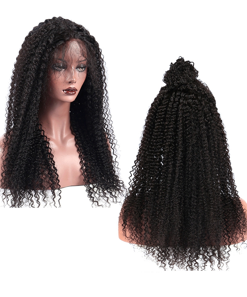 Dolago Natural 3B 4A Kinky Curly Lace Front Human Virgin Hair Wigs With Baby Hair 130% Brazilian Cheap 13x6 Front Lace Wig Pre Plucked For Black Women High Quality Glueless Lace Frontal Wig For Sale