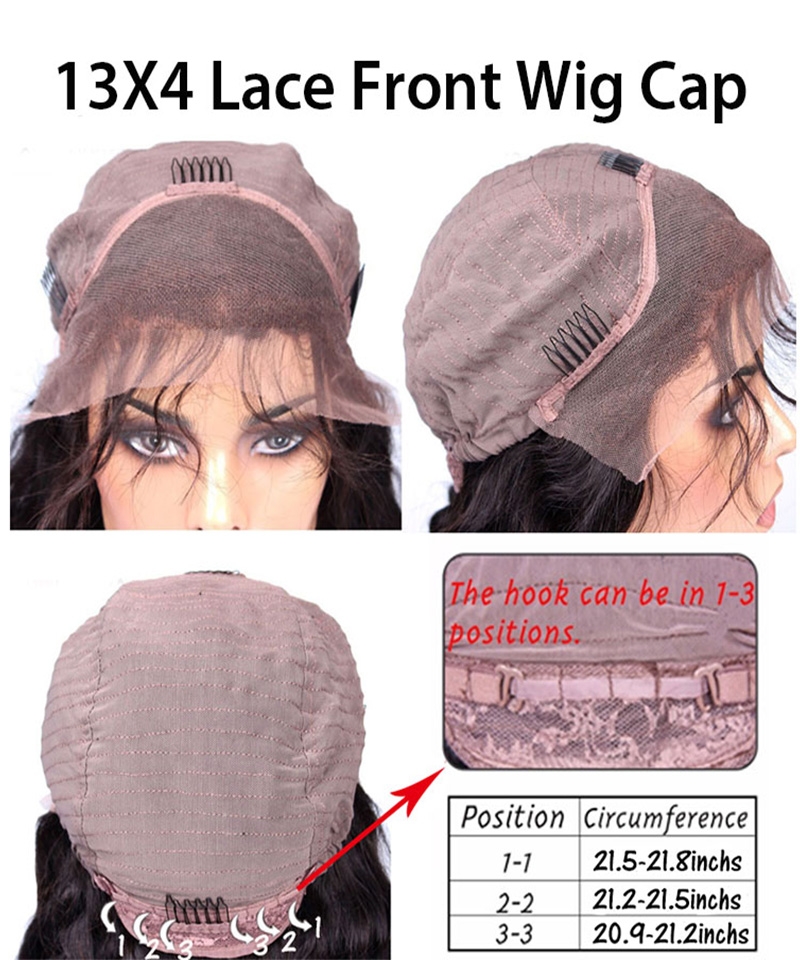 the 13X4 lace part wig cap size 