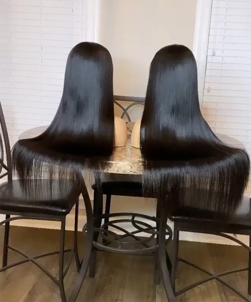 Dolago 150% Silky Straight Glueless Human Hair 13x6 Lace Front Wigs With Curly Baby Hair For Sale Cheap Front Lace Wigs With Invisible Hairline Pre Plucked For Black Women Natural Brazilian Frontal Wigs Pre Bleached