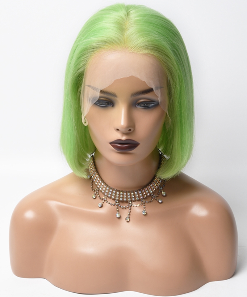 colorful wigs green