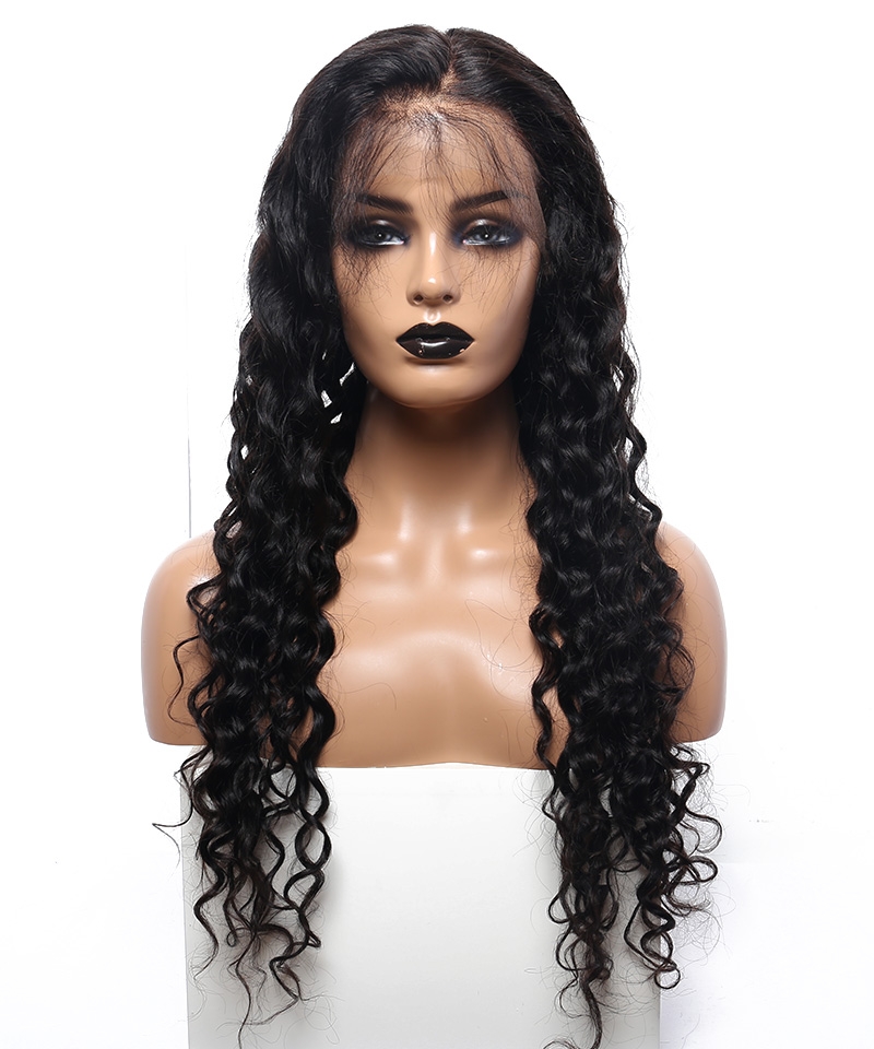 Dolago High Quality Water Wave 13x6 Lace Front Human Hair Wigs For Sale 130% Density Lace Frontal Wigs Human Hair Pre Plucked Natural Wave Front Lace Wig With Baby Hair For Black Women Free Shipping