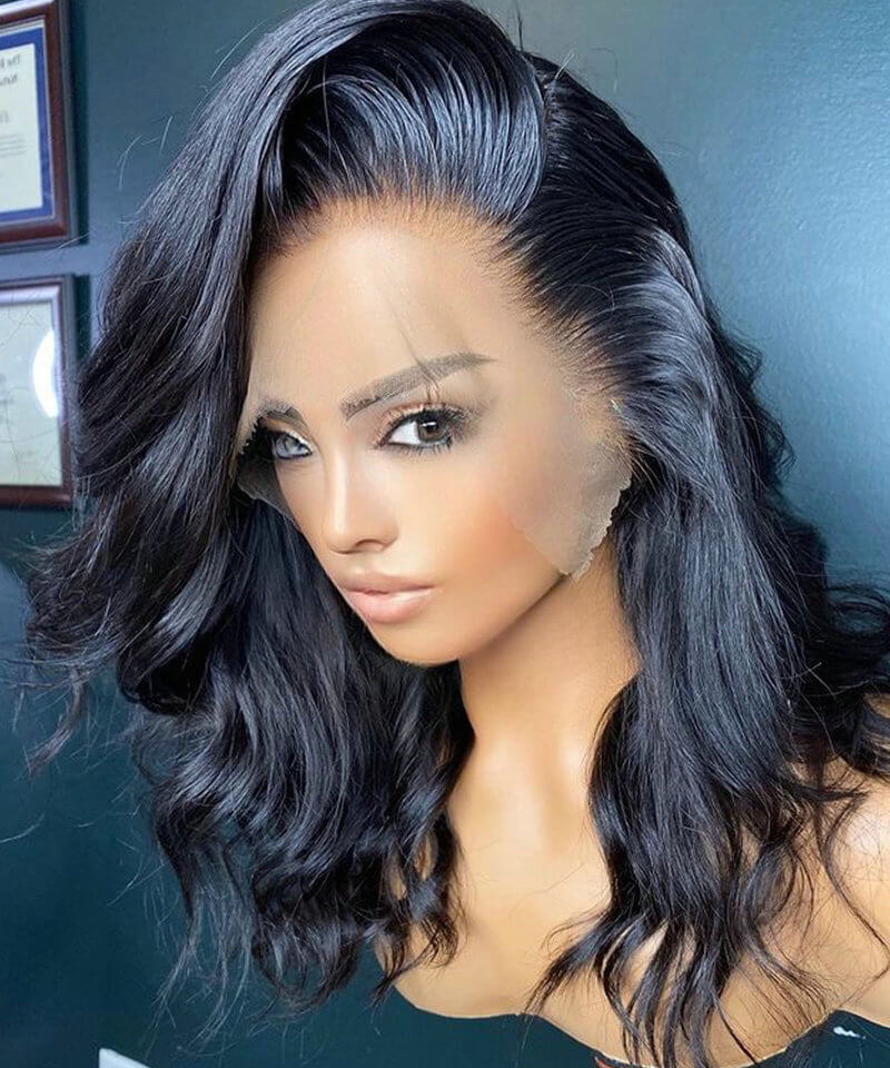 Dolago Best 2022 HD Transparent Body Wave Lace Front Wig For Black Women Brazilian Human Hair Front Invisible Lace Wig Pre Plucked With Baby Hair 180% Glueless HD Frontal Wigs Pre Bleached For Sale Free Shipping 