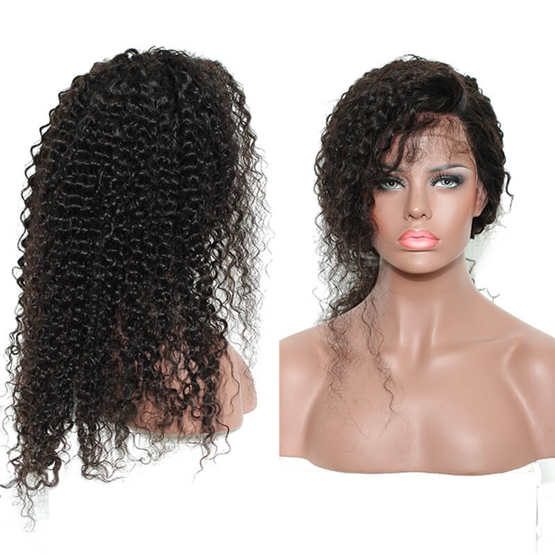 RLC HD Human Hair Lace Frontal Wigs For Black Women 250% High Density Invisible HD 13x6 Lace Front Human Hair Wig For Sale Glueless Deep Curly Undetectable Transparent Frontal Wigs With Baby Hair Pre Plucked