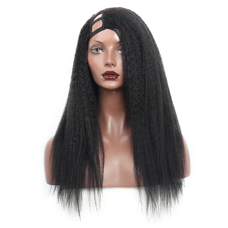  kinky straight U part human hair Wigs 