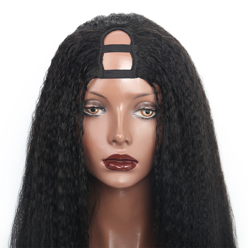 Kinky straight u part wigs right side 