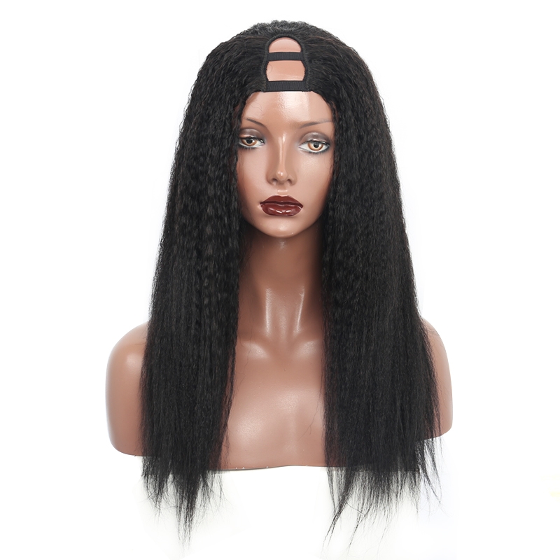 Kinky straight u part wigs 