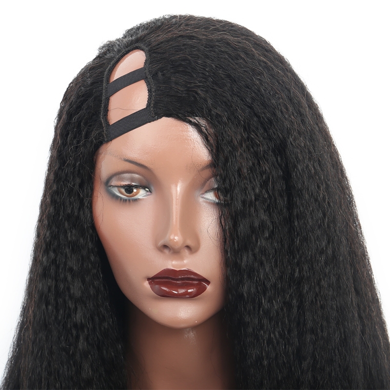  kinky straight U part human hair Wigs 