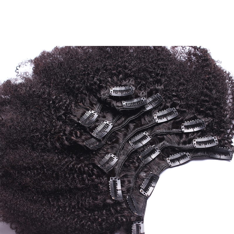 Dolago Hair Afro Kinky Curly Clip In Human Hair Extensions Brazilian 100% Human Virgin Hair 120g/Set 4A 4C Afro Curly Clip Ins For Black Women Sale Online