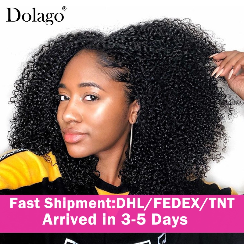 Dolago Good Cheap 3B 3C Kinky Curly Clip In Human Hair Extensions Brazilian Virgin Curly Human Hair Braid Clip Ins Extensions 120g/Set For Black Women For Sale Online