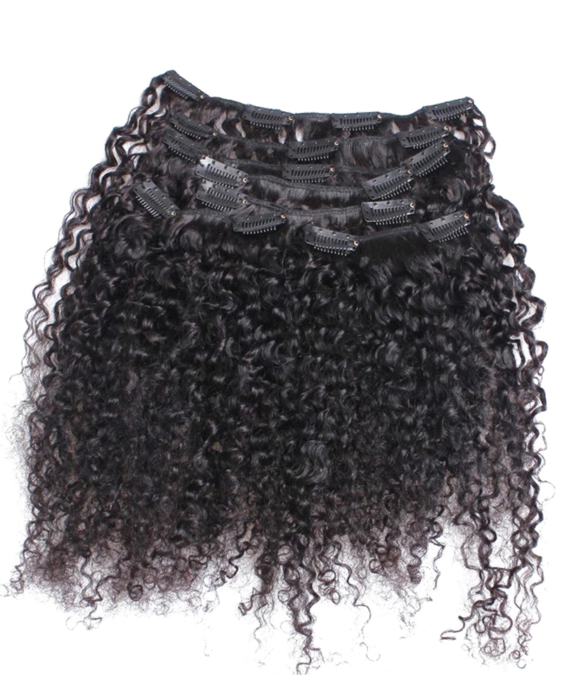 Dolago Good Cheap 3B 3C Kinky Curly Clip In Human Hair Extensions Brazilian Virgin Curly Human Hair Braid Clip Ins Extensions 120g/Set For Black Women For Sale Online