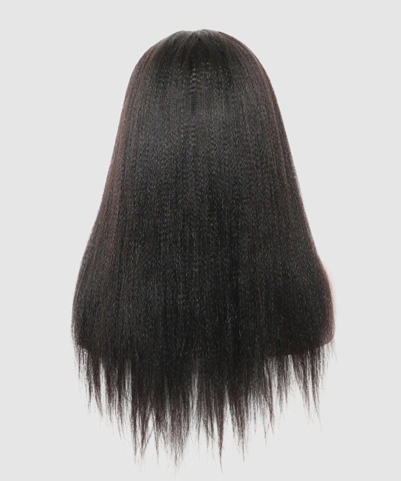 Glueless Light Yaki Straight 13x4 Lace Front Wigs Human Hair For Sale 150% High Quality Brazilian Front Lace Wigs Pre Plucked For Black Women Natural Transparent Lace Frontal Wigs With Baby Hair Pre Bleached