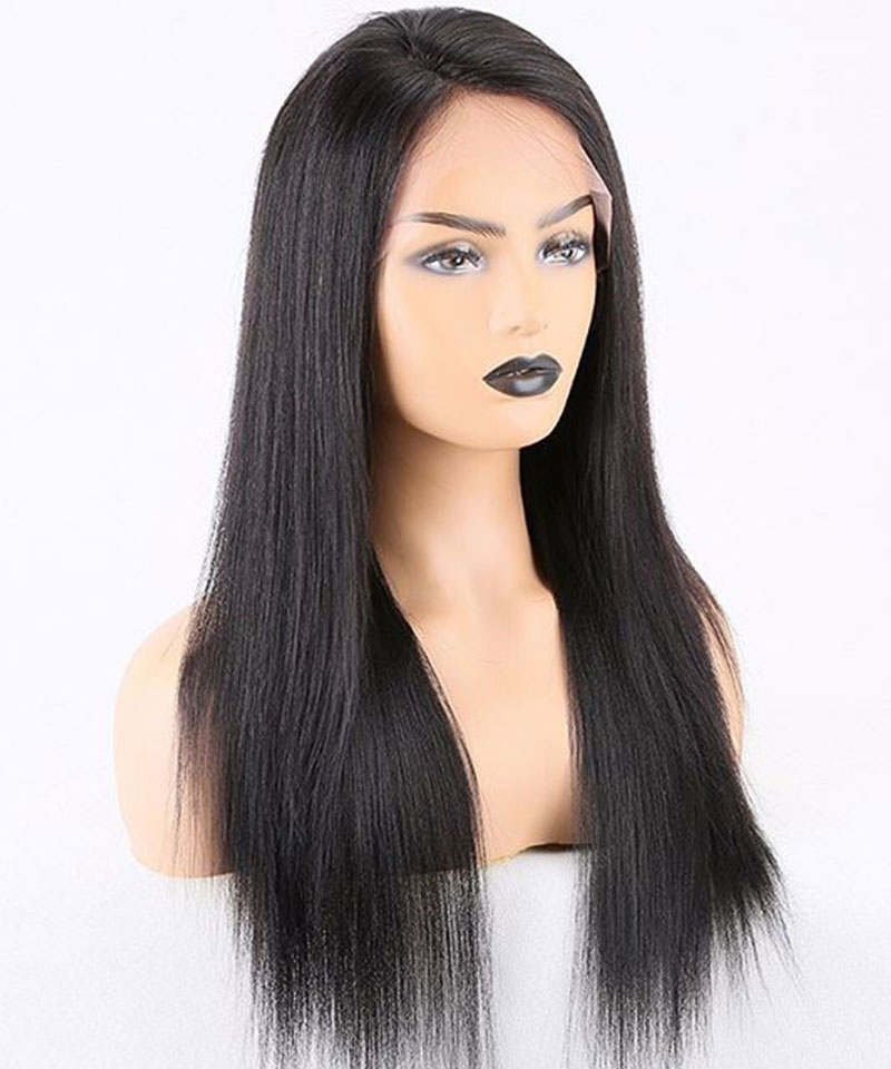 Dolago High Quality Light Yaki Straight Lace Front Human Hair Wigs With Baby Hair For Black Women 180% Glueless Coarse Yaki 13x4 Lace Front Wigs Pre Plucke For Sale High Quality Natural Braided Frontal Wigs Online