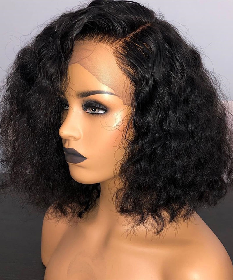 Dolago Hair Wigs Curly Bob 13x6 Lace Front Human Virgin Hair Wigs For Black Women