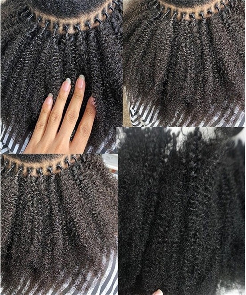 Mongolia Afro Kinky Curly I Tip Human Hair Extensions 8-30" Brazilian Afro Kinky Curly I Tip Hair Bundles To Make Long Hairstyles 100 Pics/set Remy Fusion Stick Keratin Bonded Hair