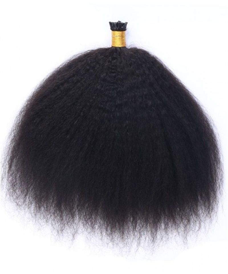 Shop quality Mongolian kinky straight I tip hair extensions from online hair store Dolago coarse yaki straight remy i tip human hair extensions at a cheap price updated for sale