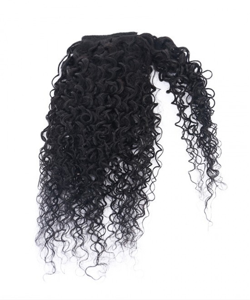 Dolago Good Quality Deep Curly Wrap Ponytail Human Hair Magic Horsetail Wrap Around Ponytail Brazilian Curly Clip on Ponytail Remy Hair Extensions At Cheap Price For Sale