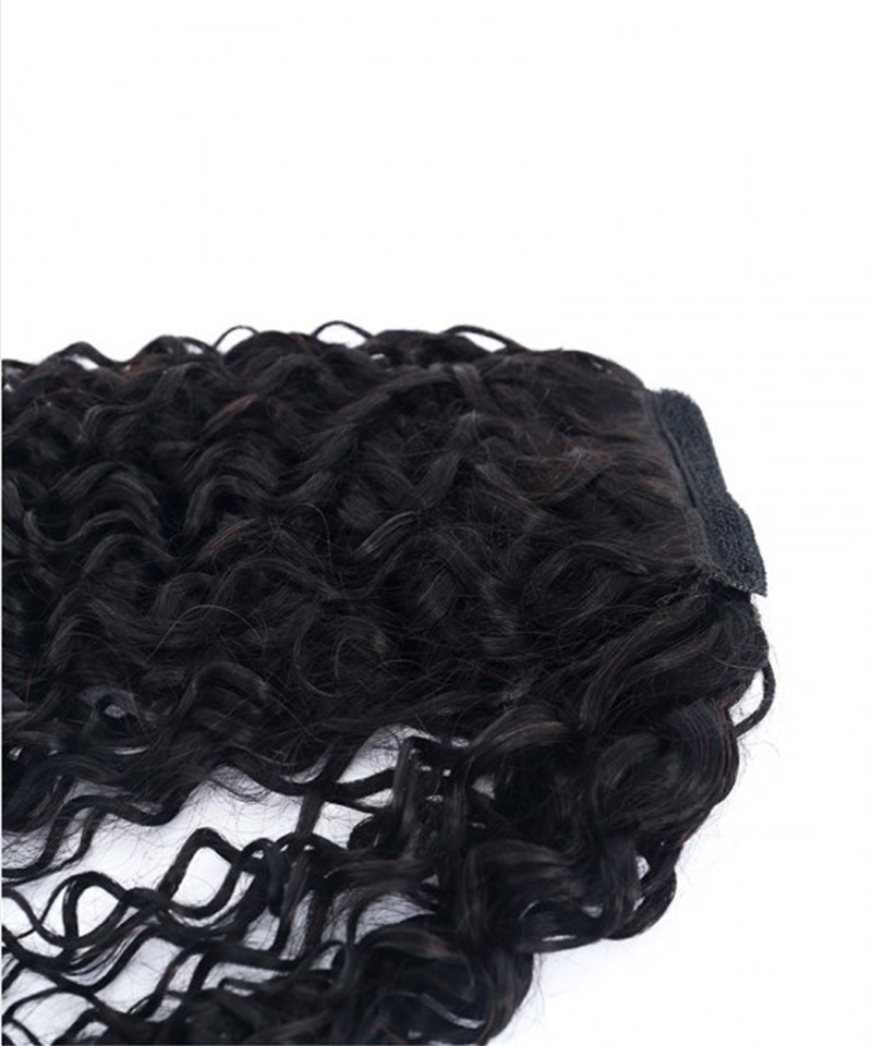 Dolago Good Quality Deep Curly Wrap Ponytail Human Hair Magic Horsetail Wrap Around Ponytail Brazilian Curly Clip on Ponytail Remy Hair Extensions At Cheap Price For Sale