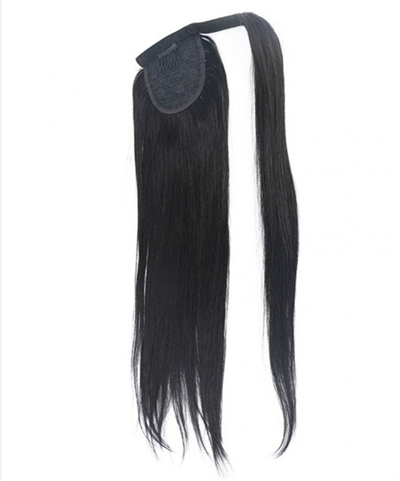  Dolago Brazilian Straight Wrap Around Ponytail Human Hair Ponyrail Clip In Human Hair Extensions High Quality Magic Straight Horsetail Wrap Ponytail At Cheap Prices For Sale Online 